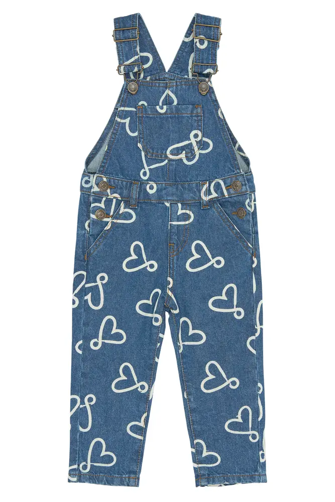 Shea Denim Buksedragt Medium Blue Denim Aop 92