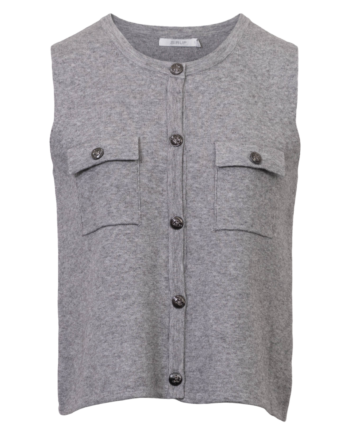 Sirup Dame Strikvest Dark Grey Melange