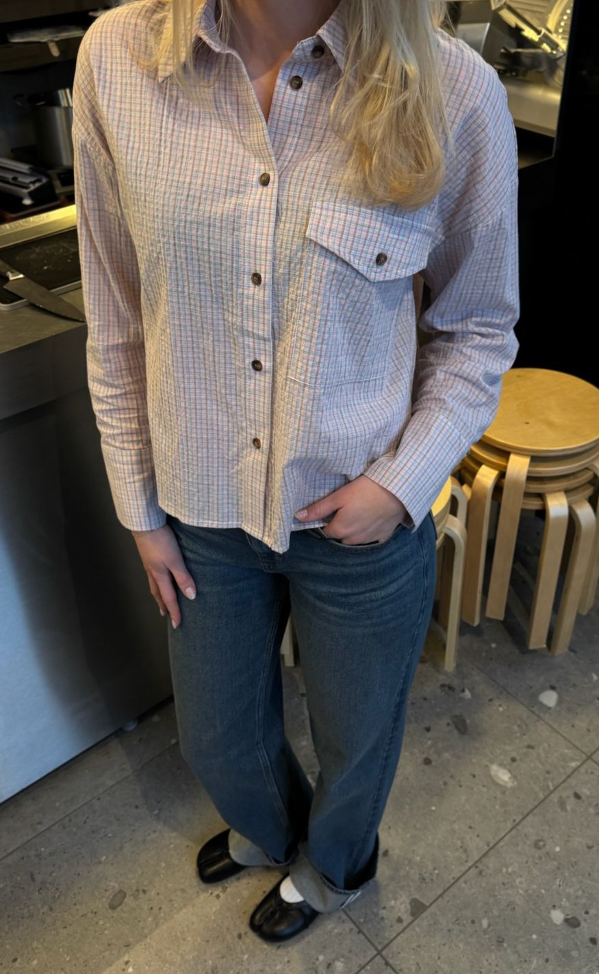 Sisters Point Skjorte Vibeke-sh Soft Rose Check
