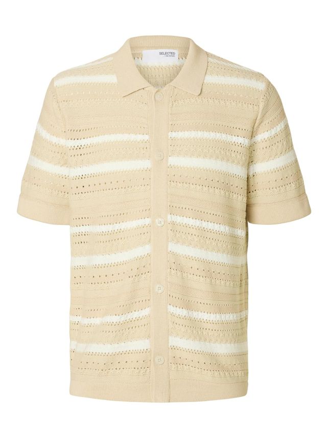 Slhpalo Ss Knit Crochet Polo Cardig