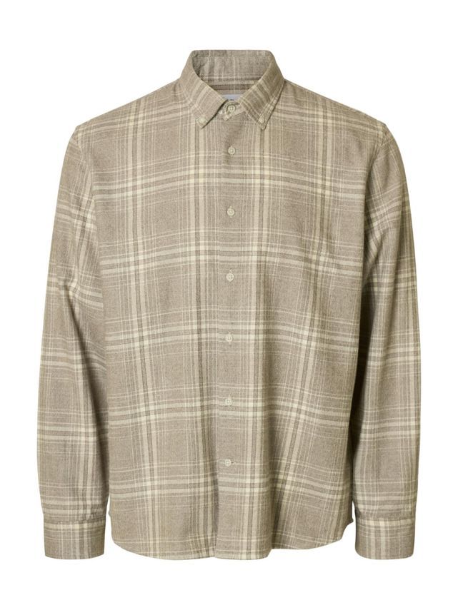 Slhregnoah Mix Bdwn Ls Shirt Camp
