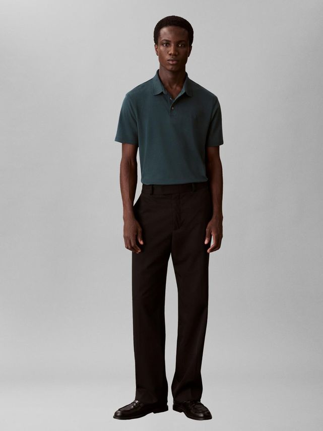 Ss Supima Chest Emb Polo