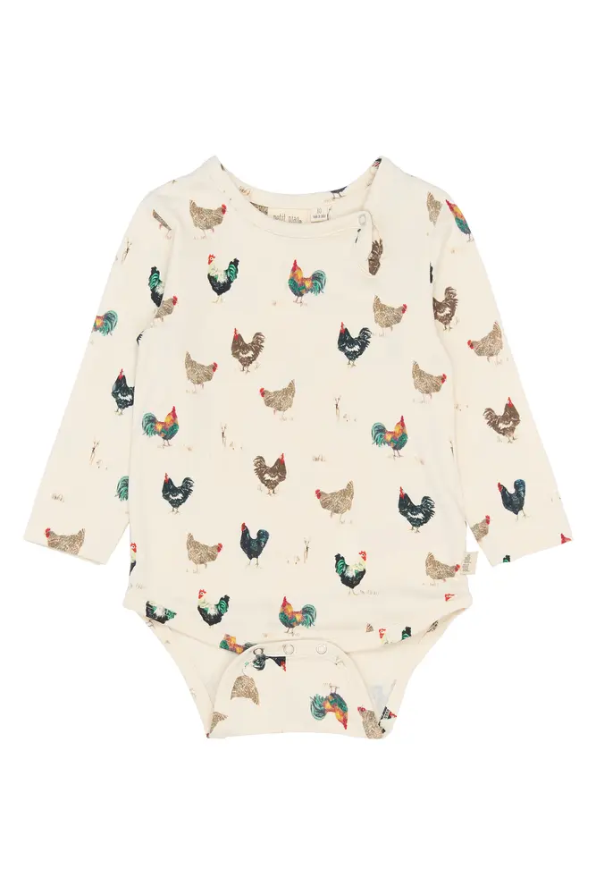 Star Langærmet Body Eggnog Rooster 62 Cm