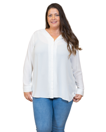 Steenholt Clara Dame Bluse Plus Size Bright White 52