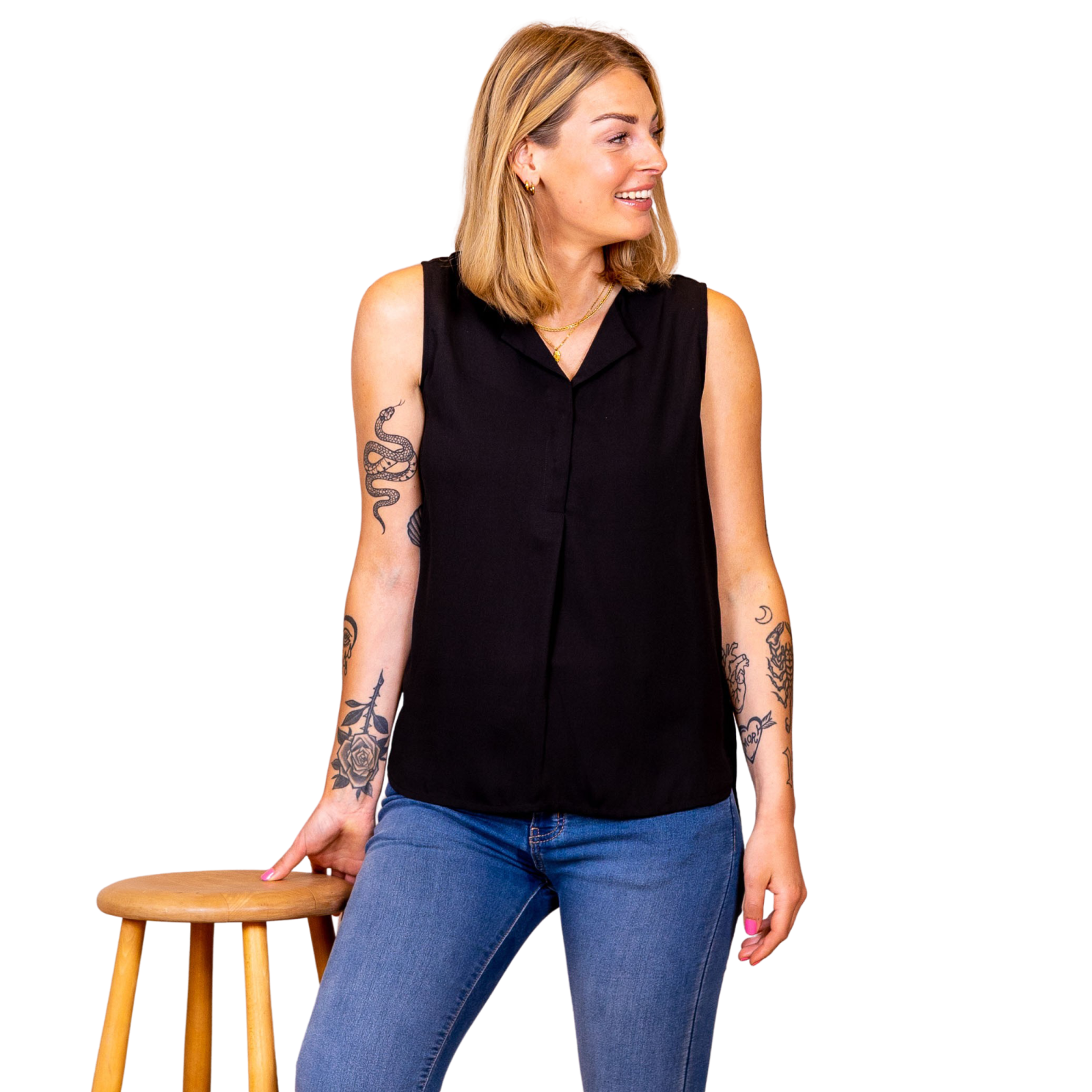 Steenholt Clara Dame Top Jet Black