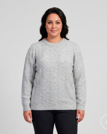 Steenholt Dame Striktrøje Grey Melange 52