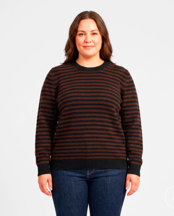 Steenholt Dame Striktrøje Rum Raisin Black 44