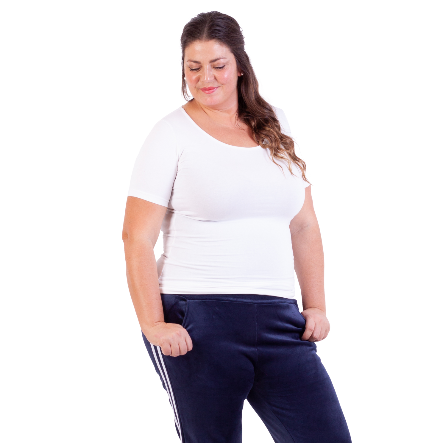Steenholt Harmony Dame -shirt Plus Size White 48