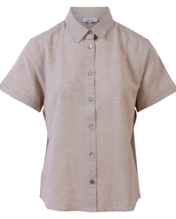 Steenholt Linett Dame Kortærmet Skjorte   Hørmix Plus Size Woody 52