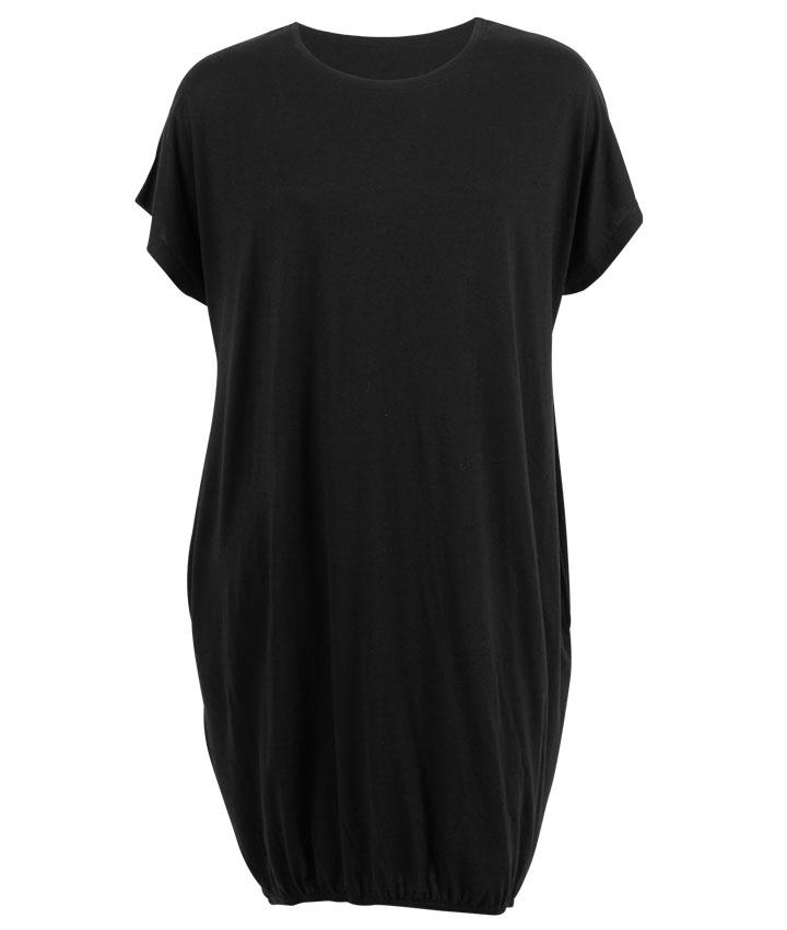 Steenholt Nima Dame Kjole Plus Size Jet Black 44