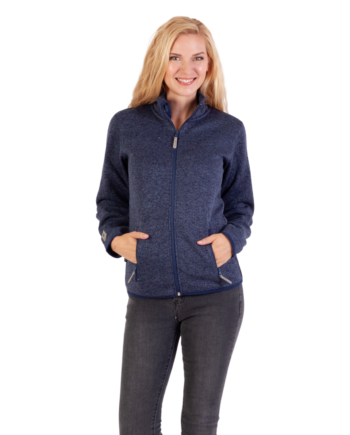 Steenholt Ocean Dame Fleecejakke Melange Blue