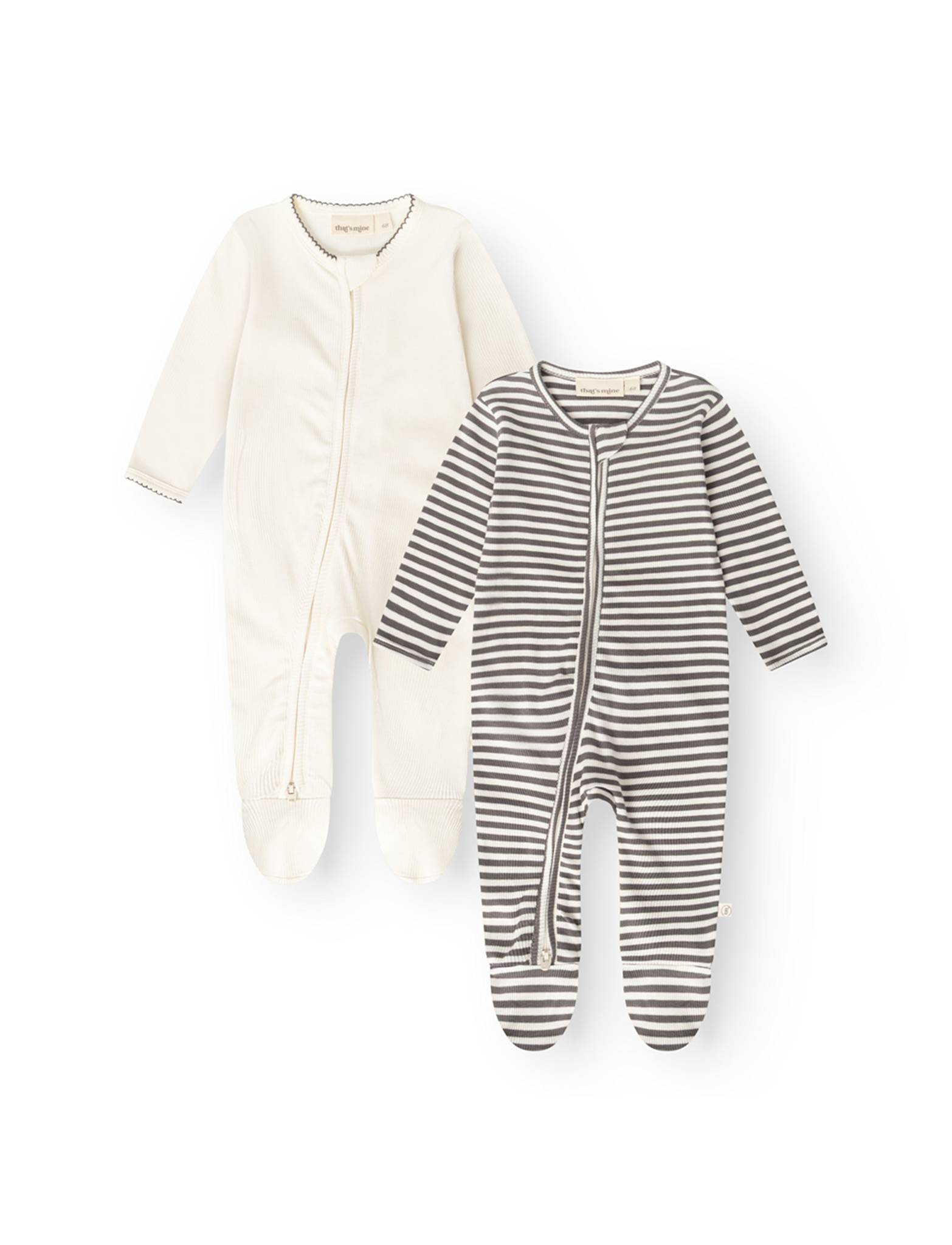 That Apos Mine Jona Onesie -pak Dark Grey Stripe 50cm 0m