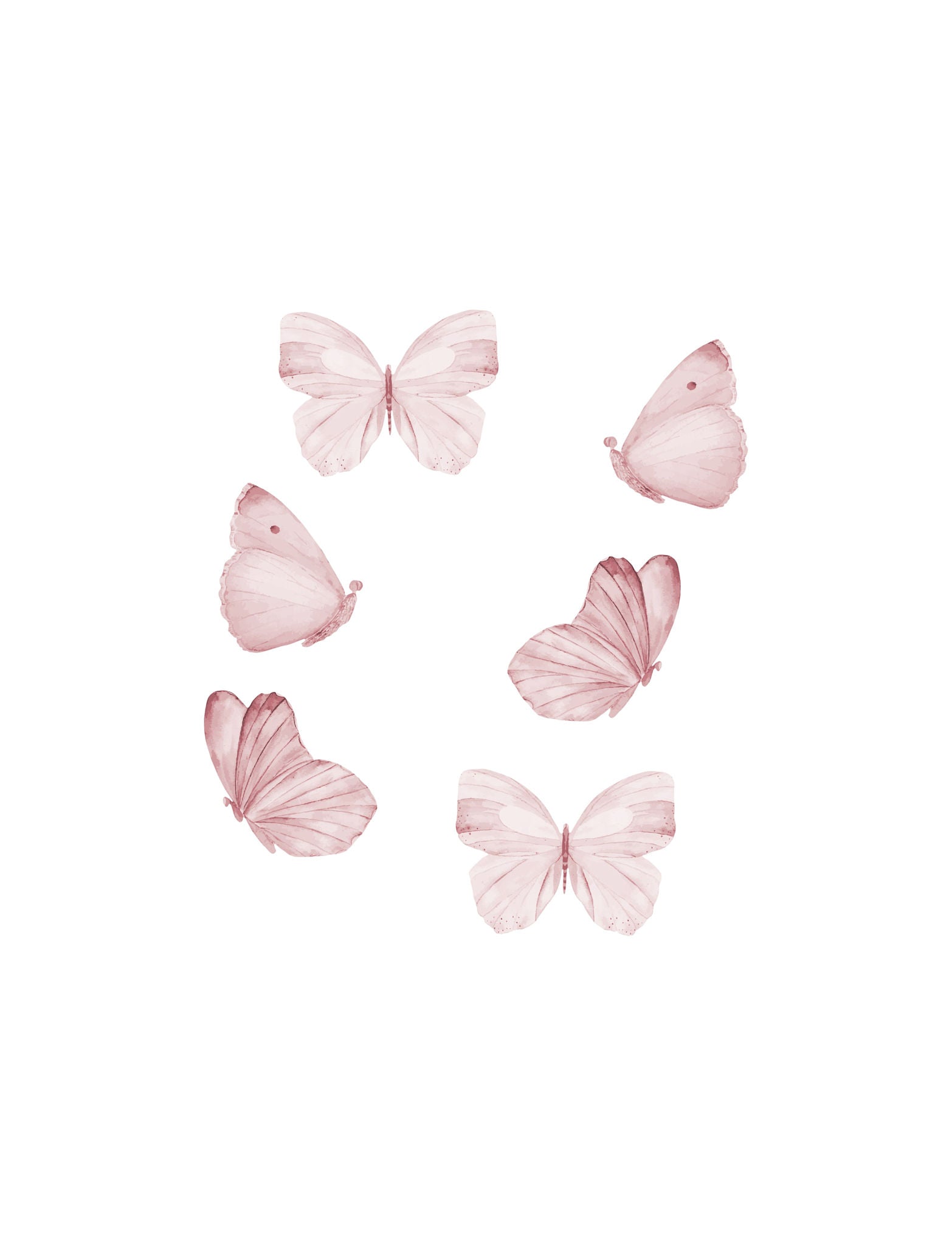 That Apos   Mine Wallsticker Sommerfugle   Stk  Rose