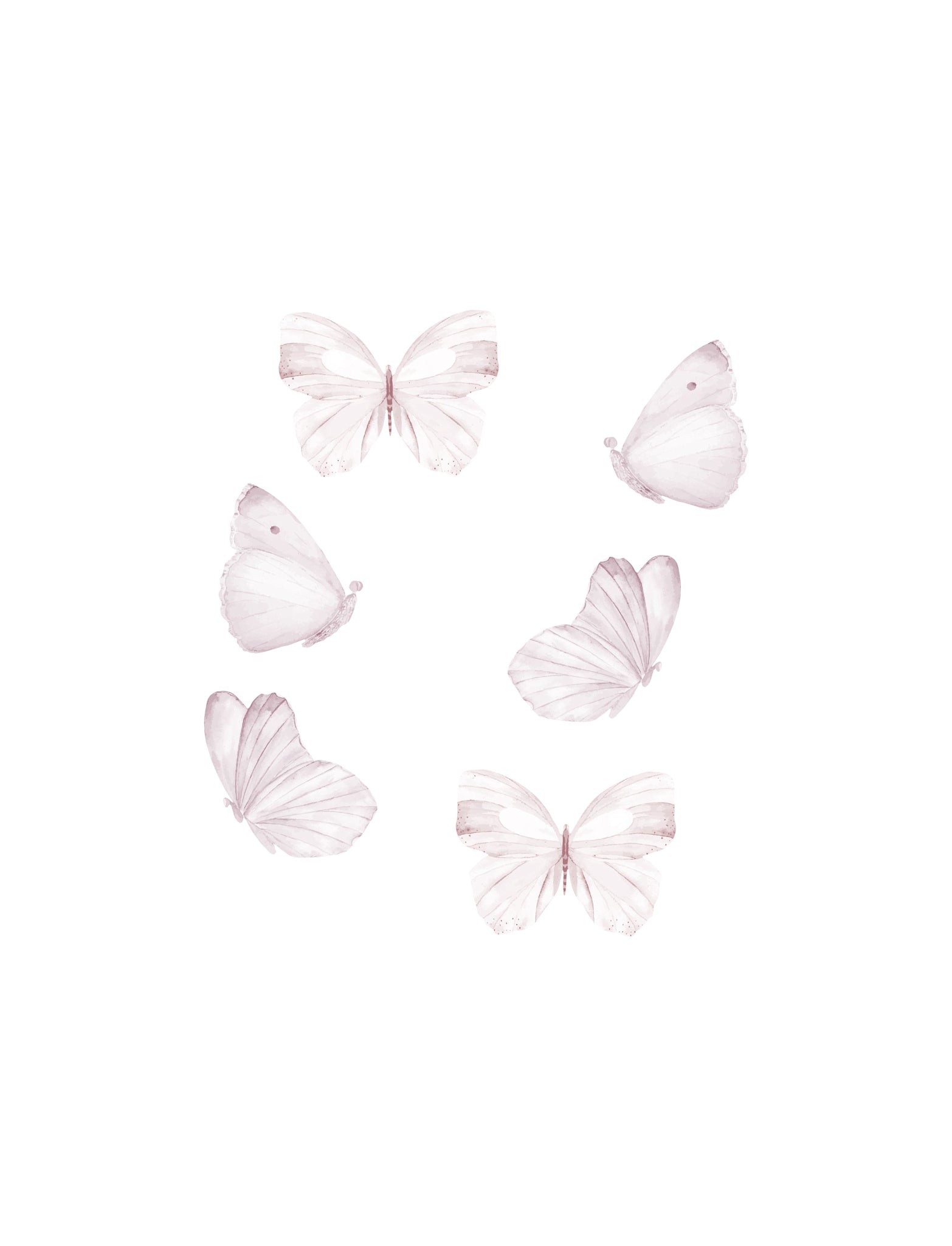 That Apos   Mine Wallsticker Sommerfugle   Stk  White