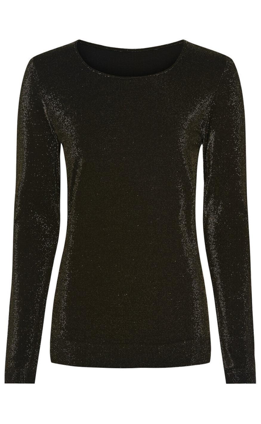 Tim   Simonsen Blouse Las Vegas Black  Gold Glitter
