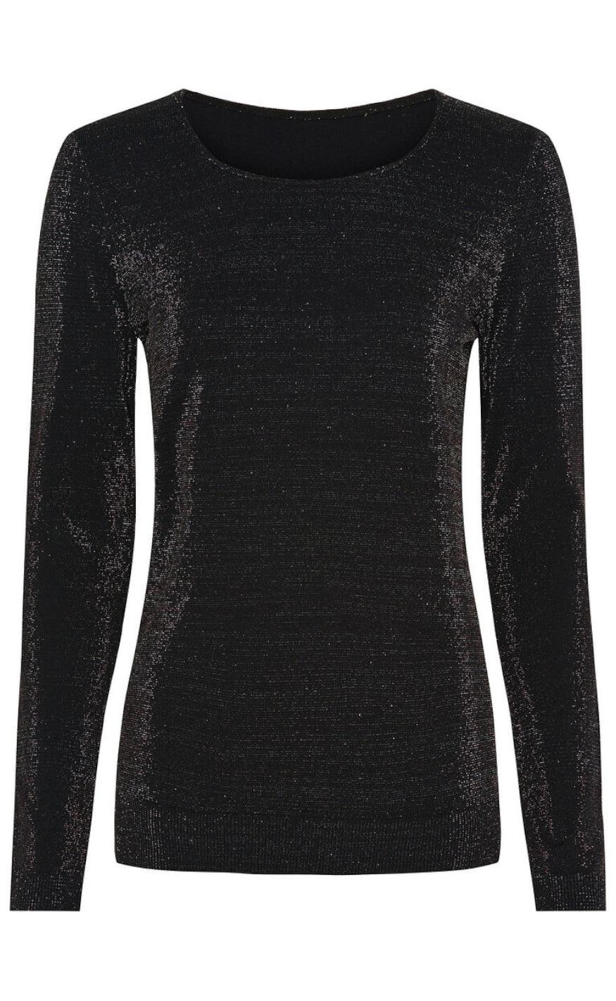 Tim   Simonsen Blouse Las Vegas Black  Silver Glitter