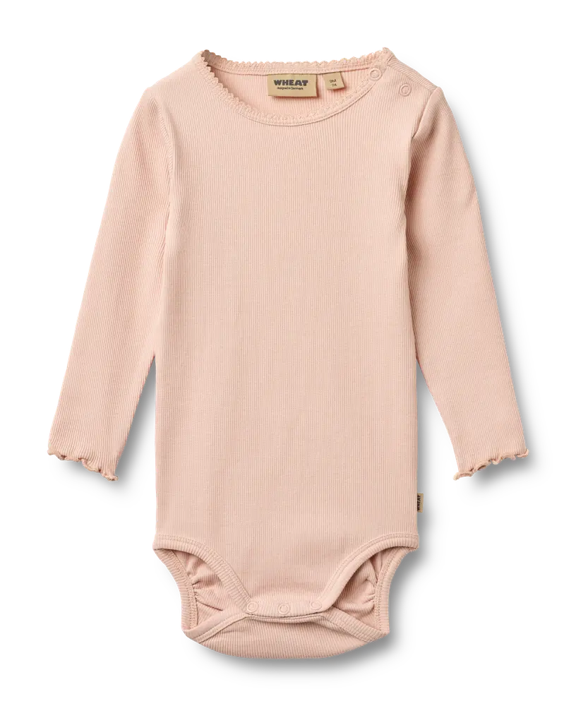 Wheat Regitze Langærmet Rib Body Powder 62