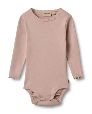 Wheat Regitze Langærmet Rib Body Rose Powder 86