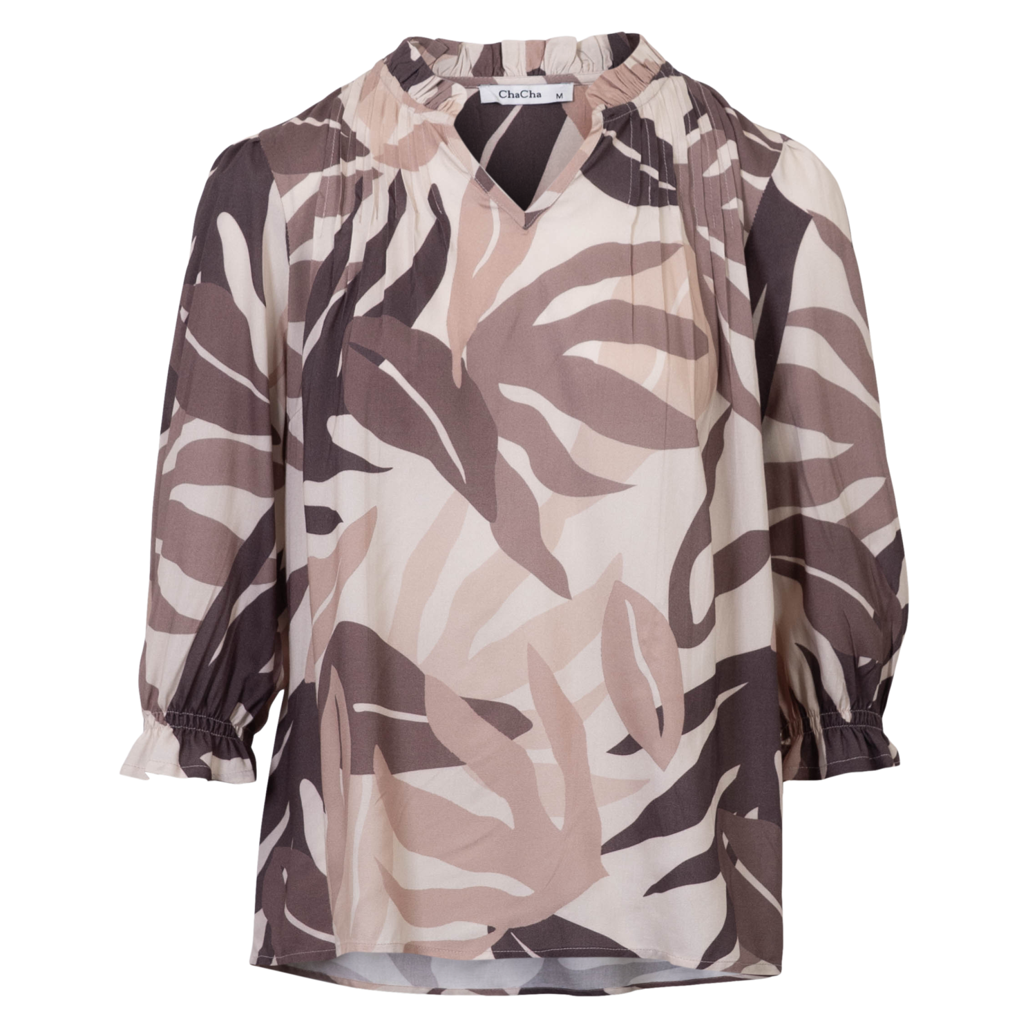 Zbyz Dame Bluse Brown Beige Aop 50 52