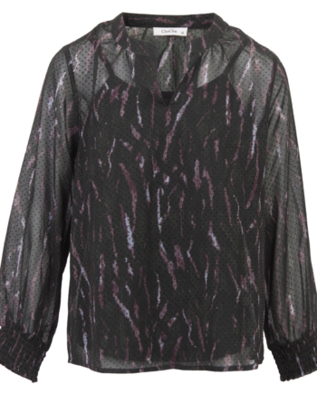 Zbyz Dame Bluse Plus Size Black Print 54 56