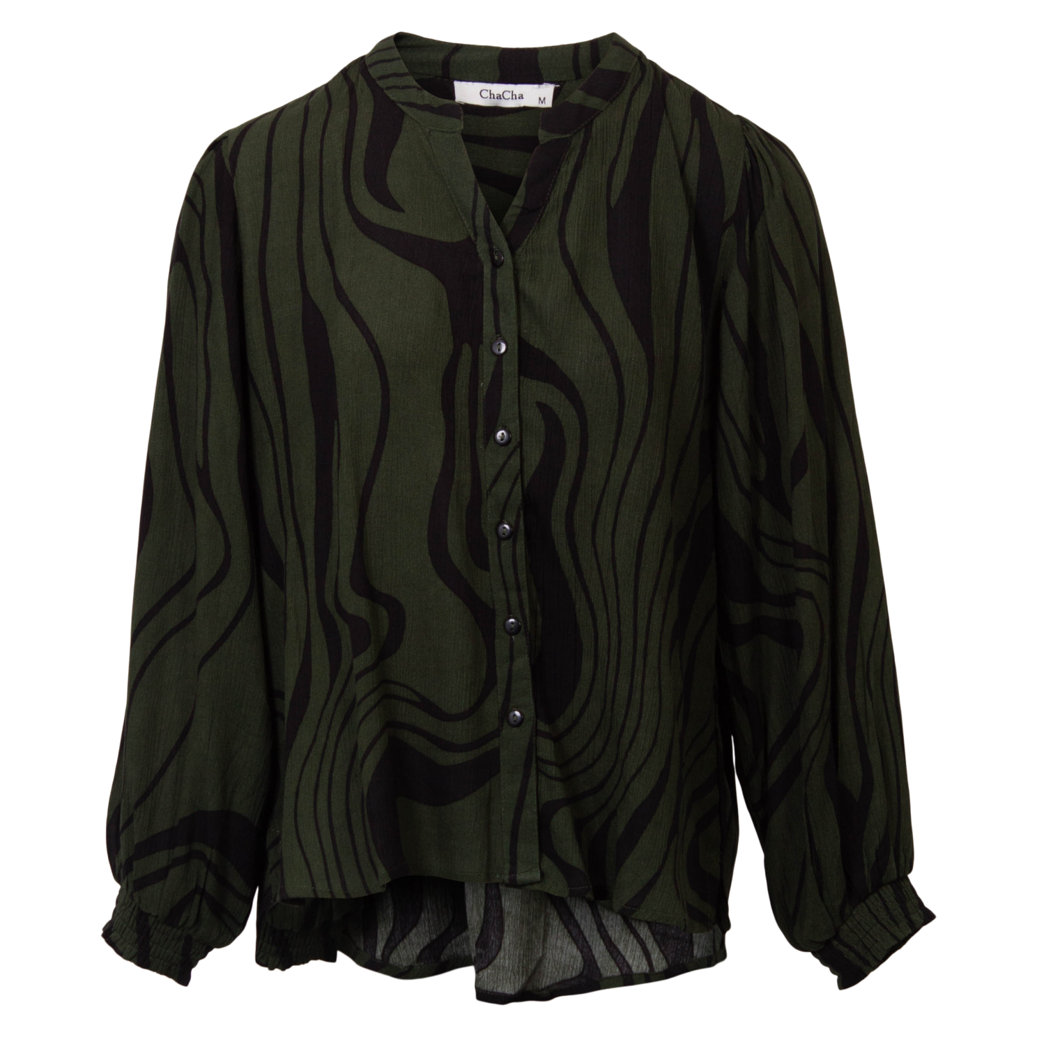 Zbyz Dame Bluse Plus Size Khaki Black 50 52