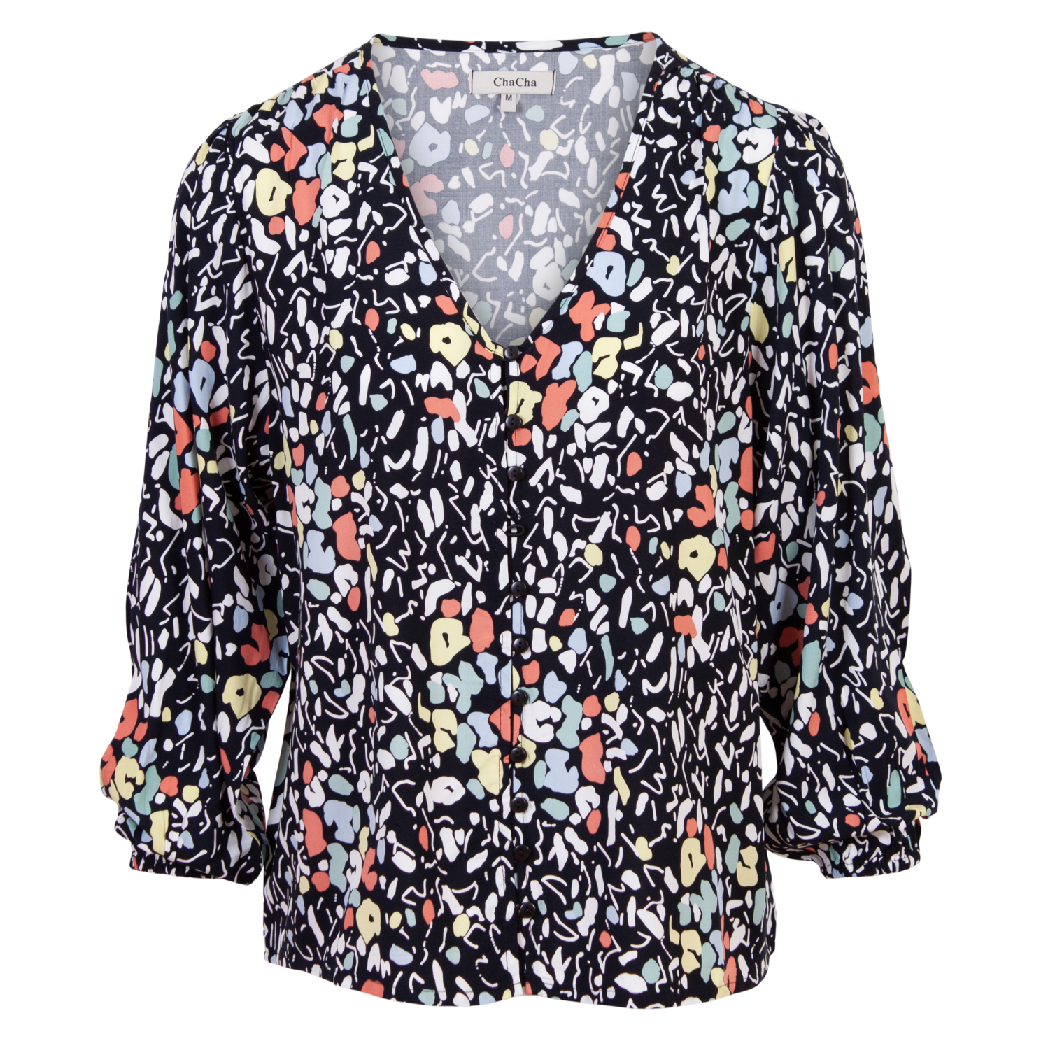 Zbyz Dame Skjorte Plus Size Navy Orange 54 56