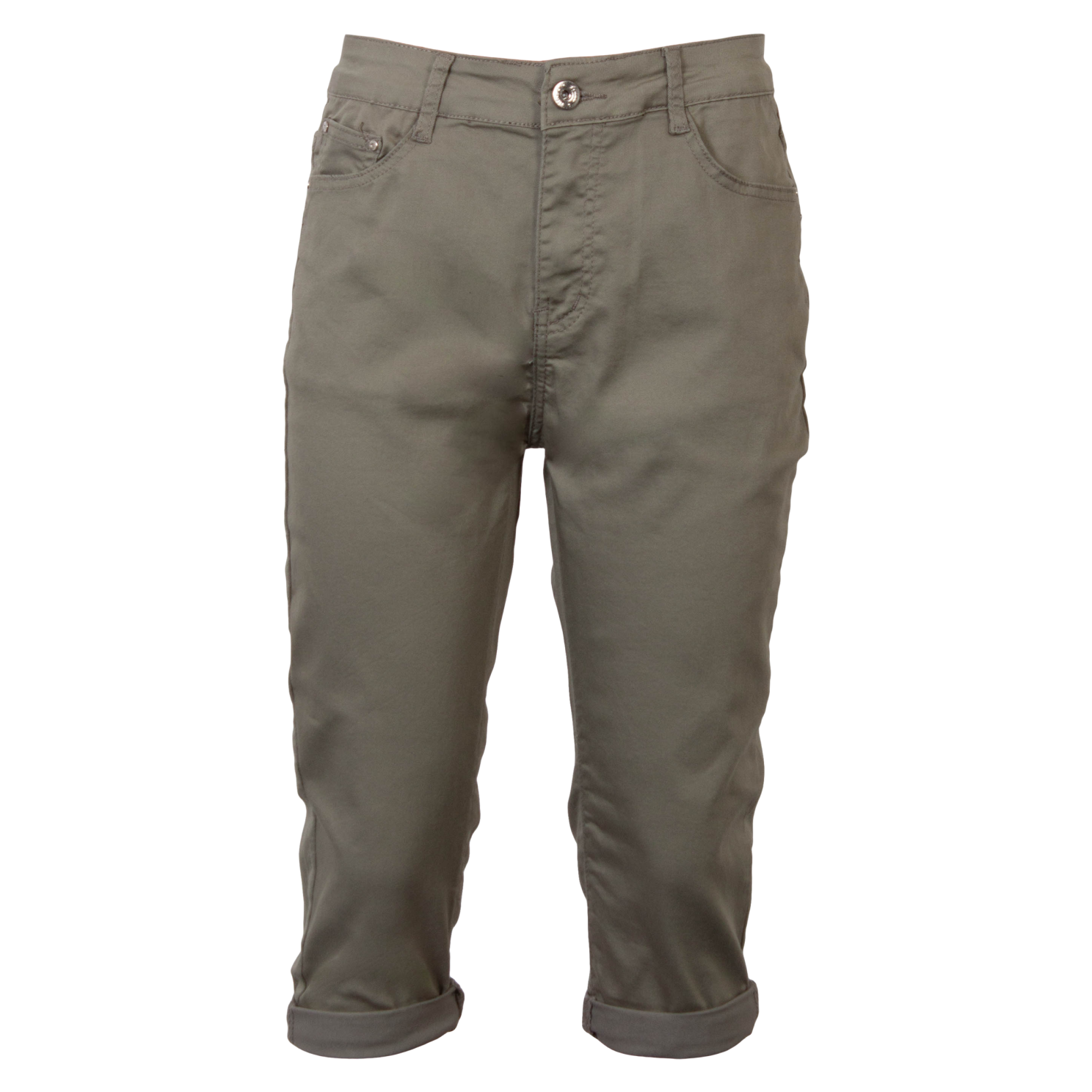 Bs Jeans Dame Capri Khaki 36