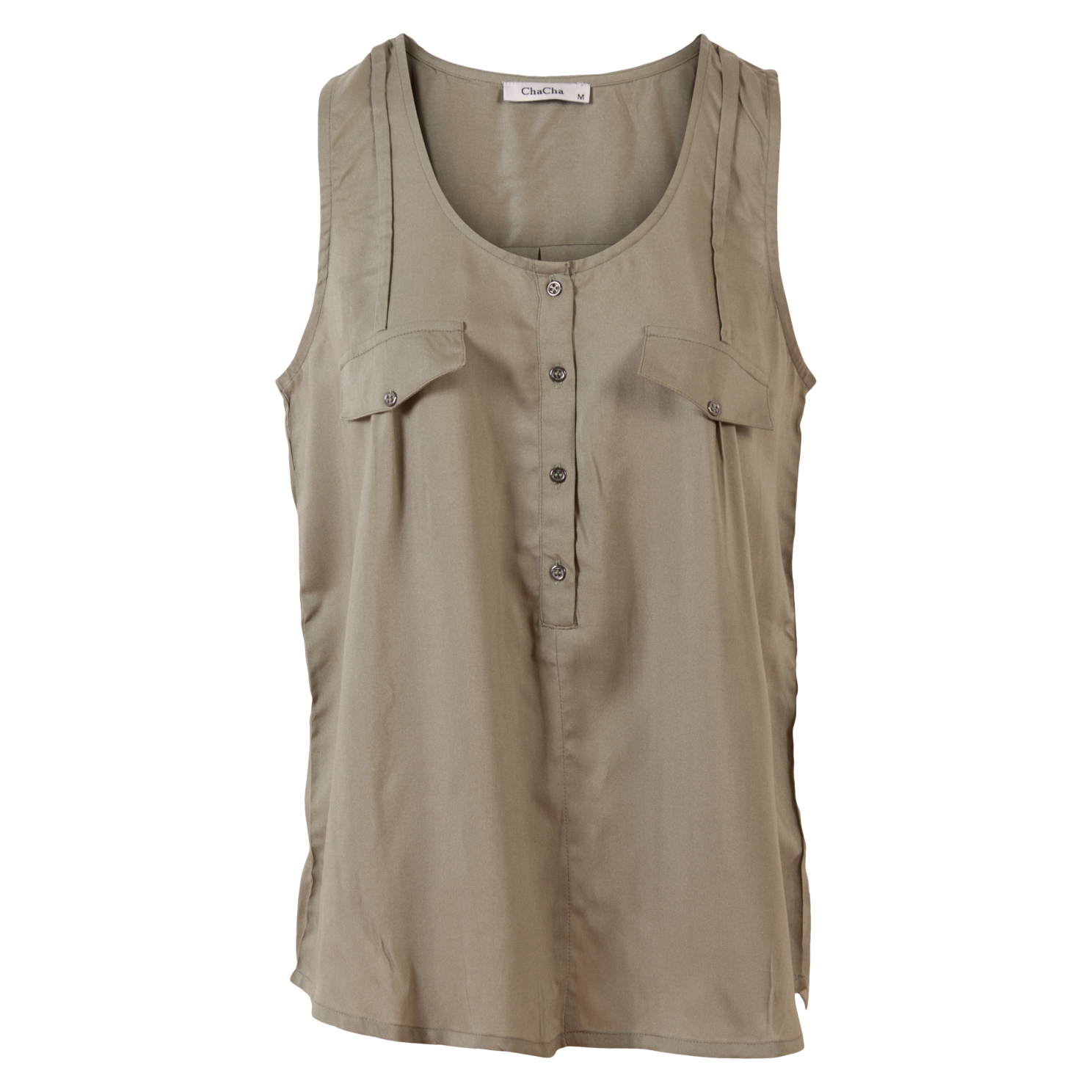 Chacha Dame Top Khaki Combi