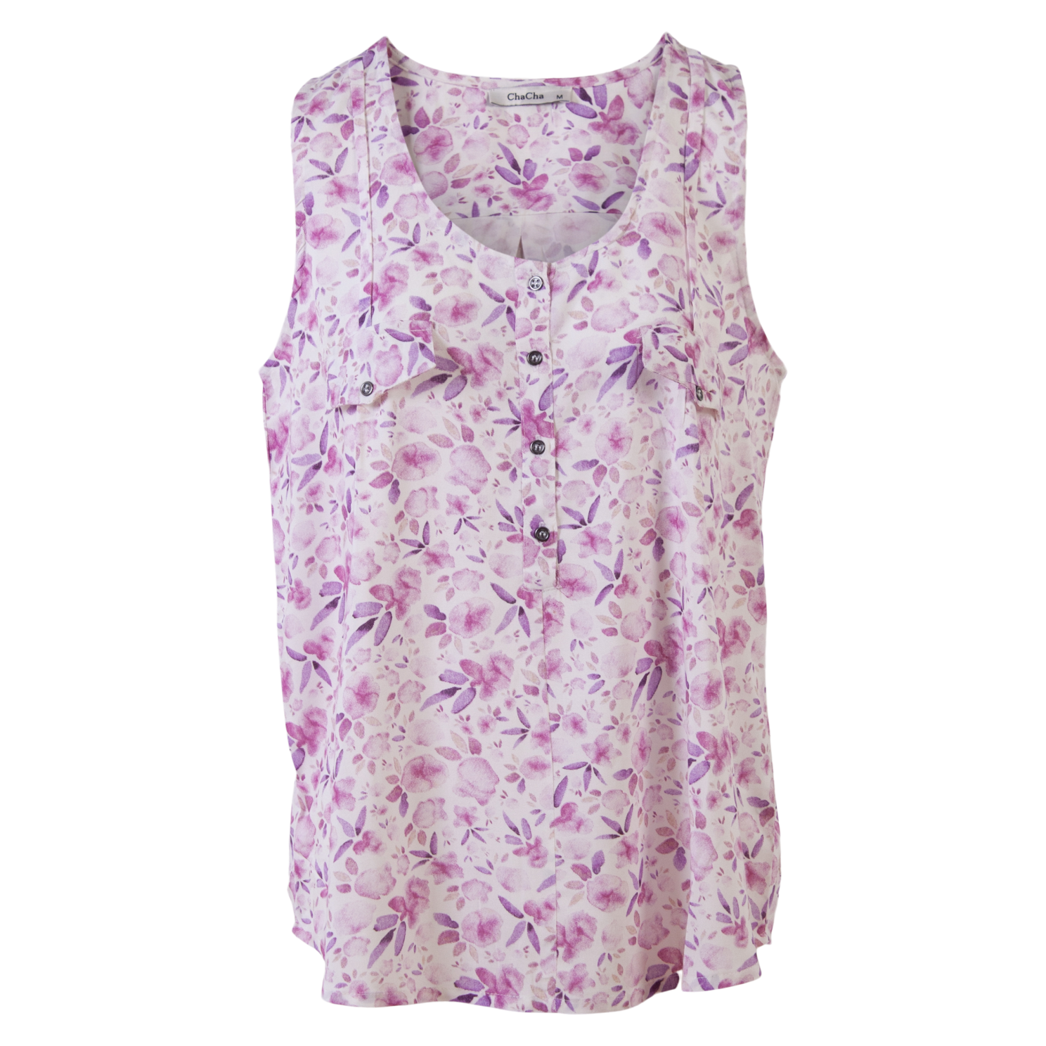 Chacha Dame Top Print   Rose