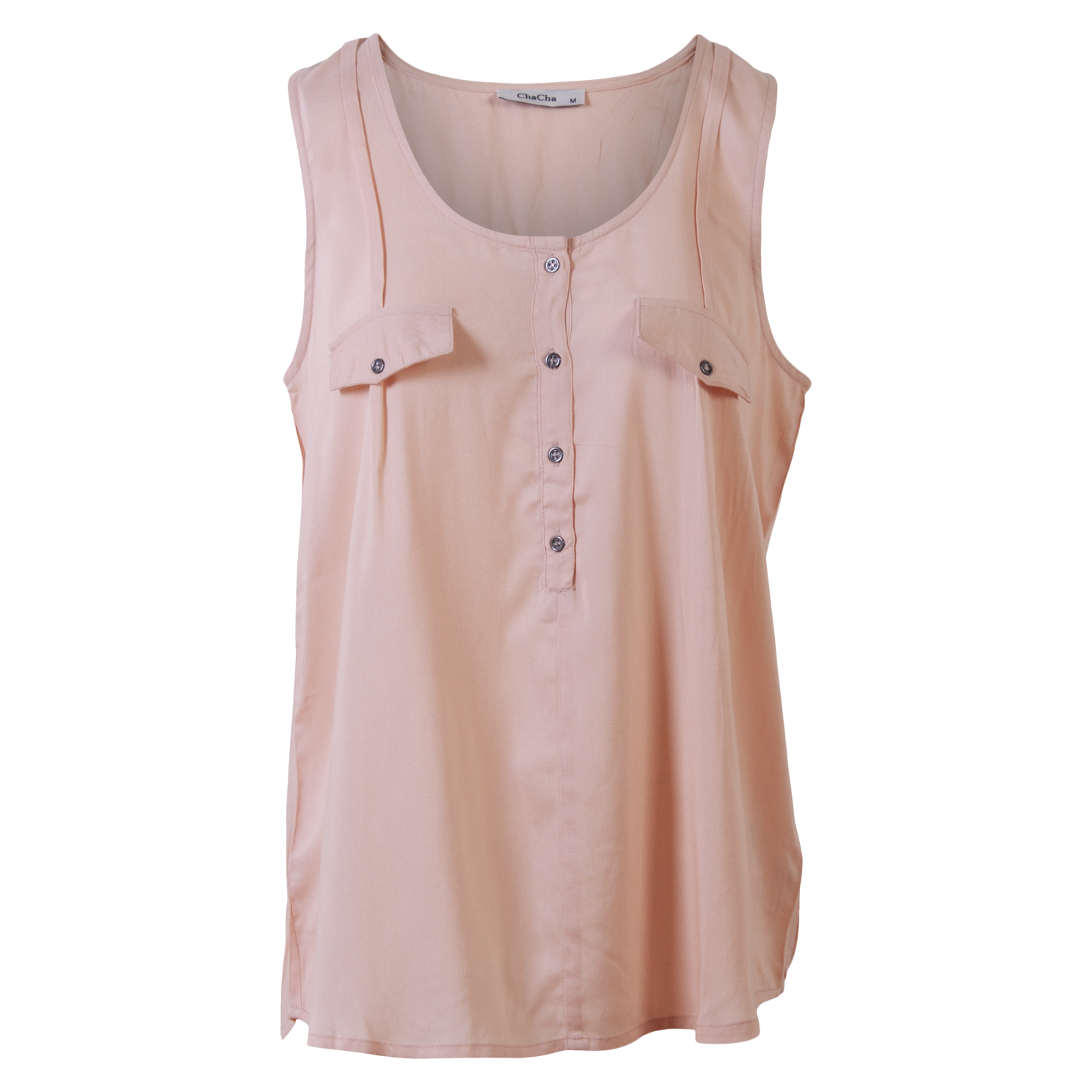 Chacha Dame Top Solid Rose
