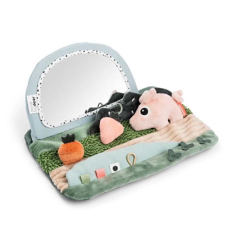 Done By Deer Tummy Time Sensorisk Spejl Tiny Farm Farvemix