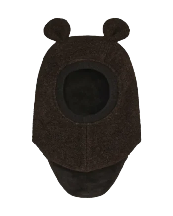 Elefanthue    ører Blød Uld Dark Brown Melange 50