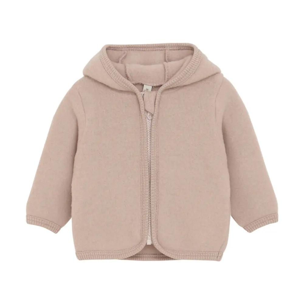 Jakke    ører Uld Fleece Mahogany Rose 62
