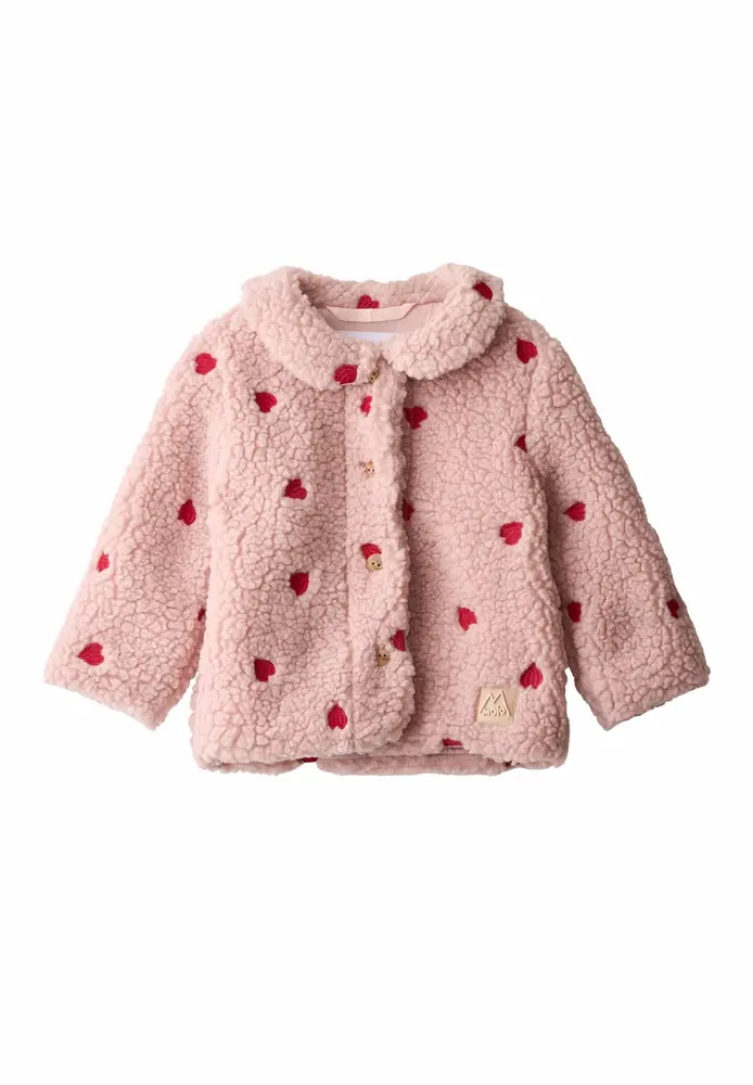 Molo Ummi Fleece Jakke Red Hearts Soft 62