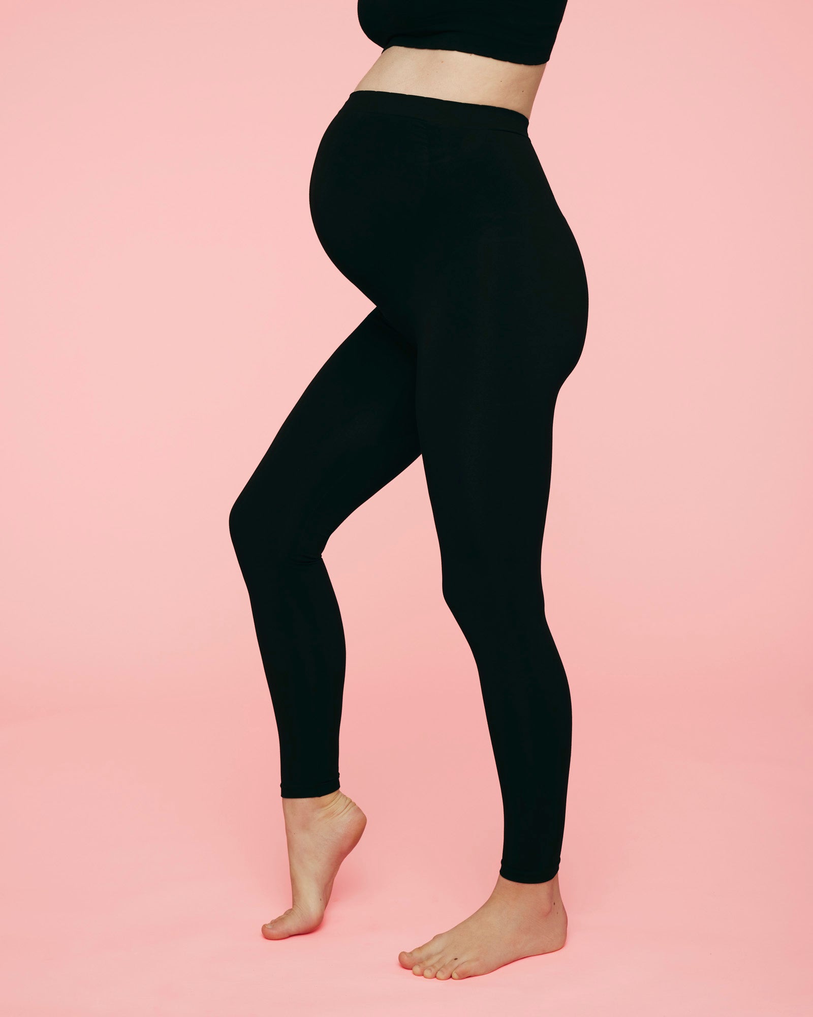 Momkind Gravid Leggings Støttefunktion Sort