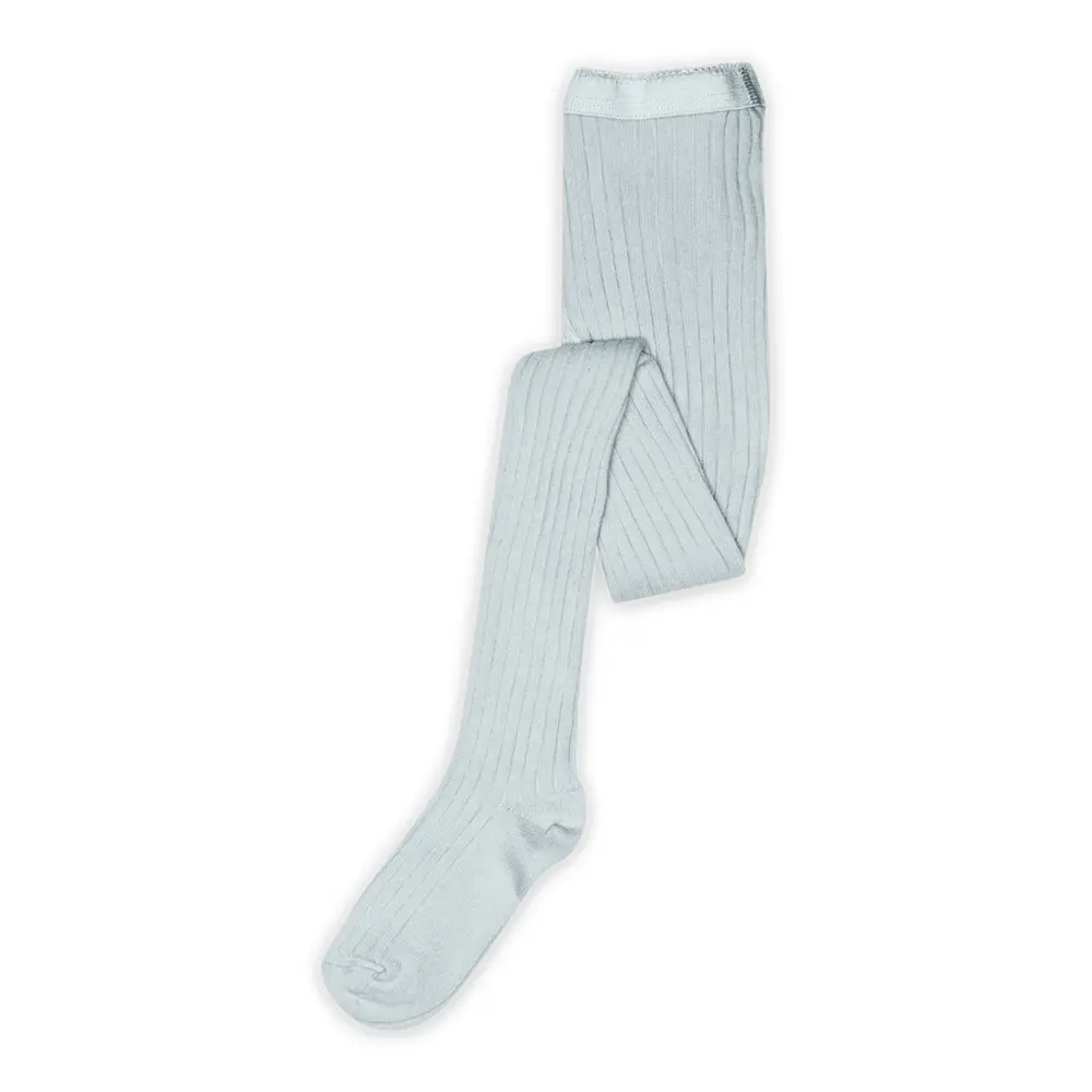 Mp Denmark Basic Rib Strømpebukser Light Blue 100