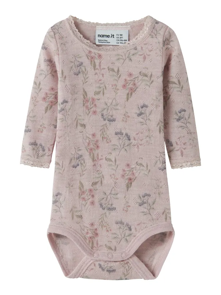 Name It Wang Uld Langærmet Body Violet Ice 50
