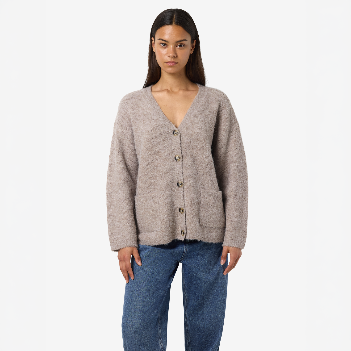 Noisy May Dame Cardigan Silver Mink Xs