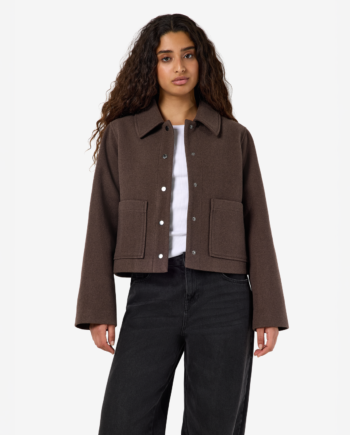 Noisy May Dame Overgangsjakke Chocolate Brown Xs