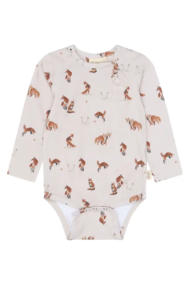 Petit Piao Star Langærmet Body Gray Morn Fox  86 Cm
