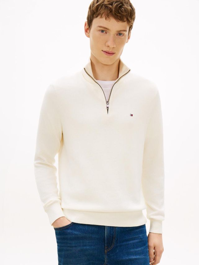Pima Org Ctn Cashmere Zip Mock