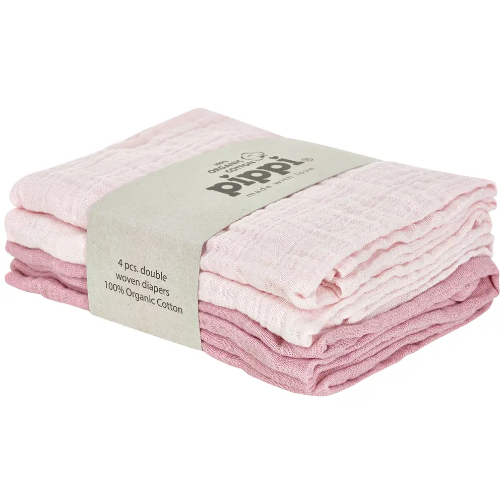 Pippi økologisk Stofble -pak 65x65 Cm Lyserød