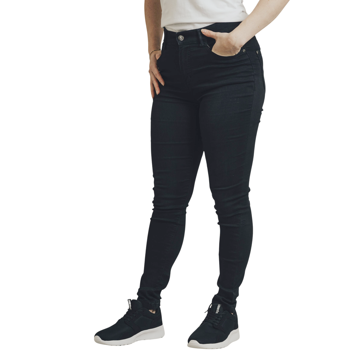 Steenholt Grace Dame Jeans    Stretch Black Denim 44 32