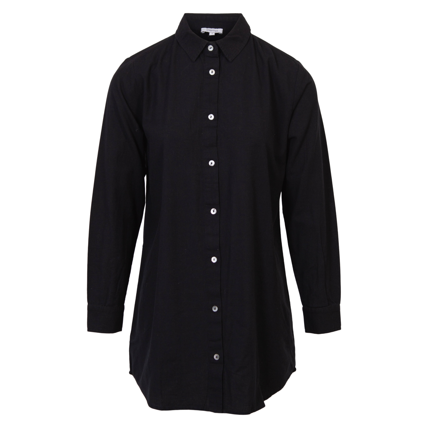 Steenholt Linett Dame Skjorte Hørmix Black Xs