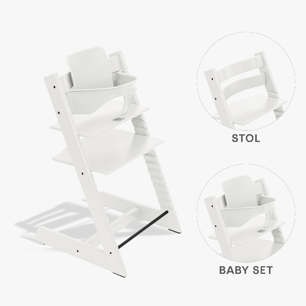 Stokke Tripp Trapp Bundle Højstol Og Babyset Hvid