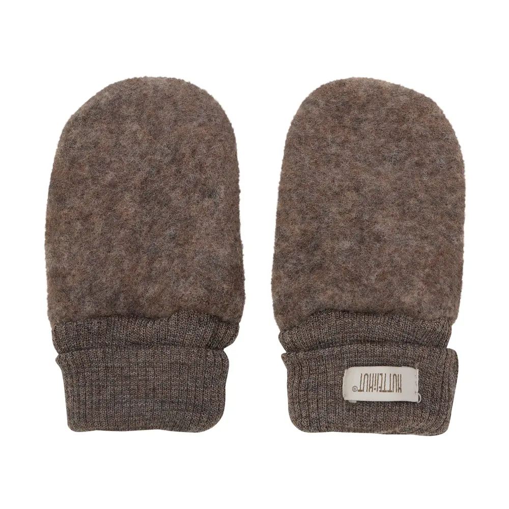 Uld Fleece Vanter Brown Melange 86 92