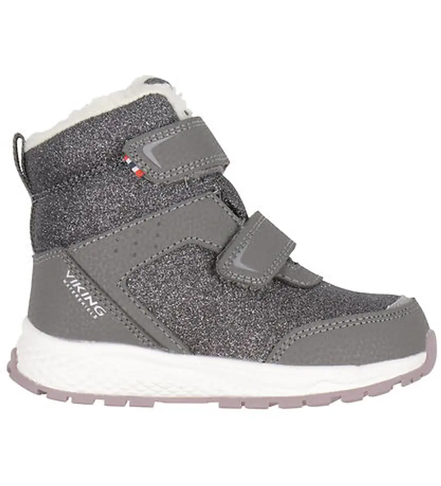 Viking Equip Glitter Warm Wp 2v Vinterstøvler Charcoal Dusty Pink 28
