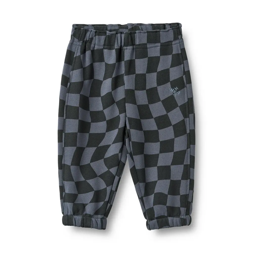 Wheat Cosmo Sweatpants Navy Blue Check 74