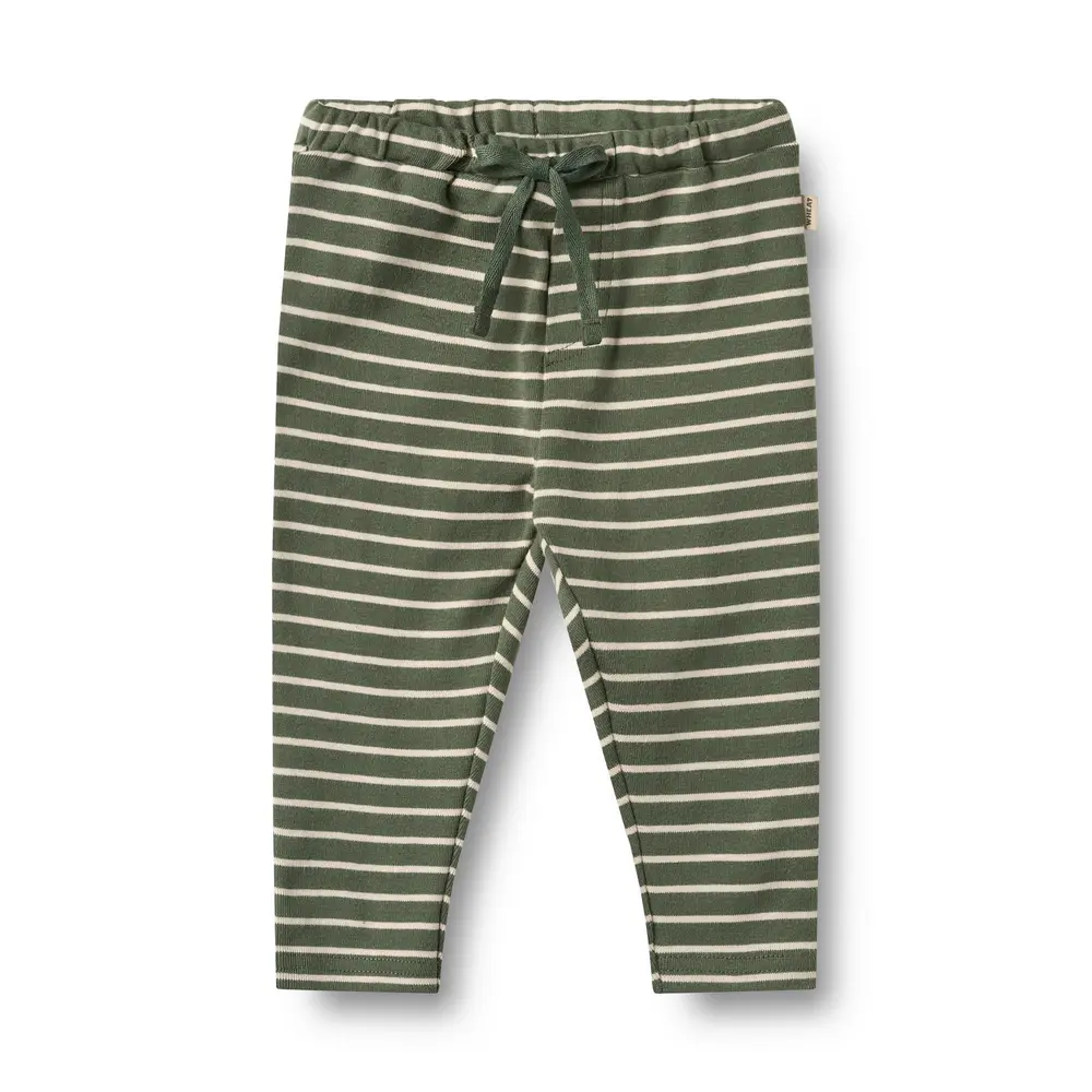 Wheat Manfred Jersey Bukser Dark Green Stripe 92