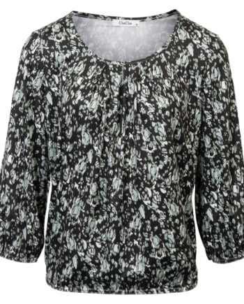 Zbyz Dame Bluse Plus Size Green Combi 50 52